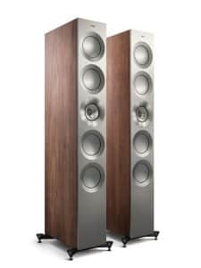 KEF Uni-Q® Driver Array with MAT™ Floorstanding Tower Speakers Color Satin Walnut / Silver (Reference 5 Meta)