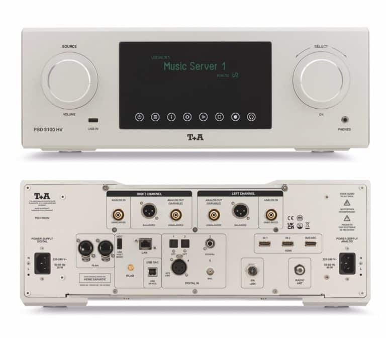 PSD 3100 HV Préampli Streamer Convertisseur N/A Incl. F3100 Finition Laquée Argent (Couleur 47)