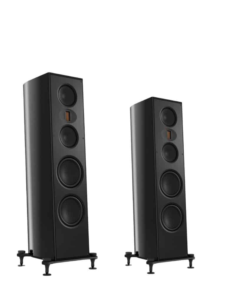 T+A Haut-Parleurs Colonnes / Tours Trois Voies 50 mm Magnetostatique Tweeter Cabinet Couleur Noir Brillant (Solitaire S430) (Paire)