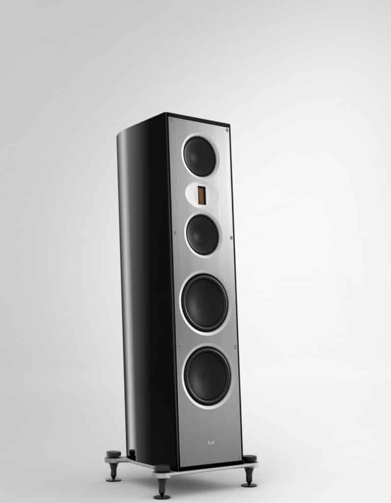 T+A Haut-Parleurs Colonnes / Tours Trois Voies 50 mm Magnetostatique Tweeter Cabinet Couleur Argent Brillant (Solitaire S430) (Paire)