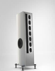 T+A Three-way Floorstanding Tower Speakers Linesource 850 mm Magnetostatic Tweeter Cabinet Color High Gloss Silver (Solitaire S530)