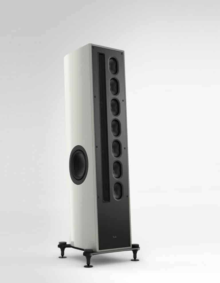 T+A Three-way Floorstanding Tower Speakers Linesource 850 mm Magnetostatic Tweeter Cabinet Color High Gloss Silver/Black (Solitaire S530) (Pair)