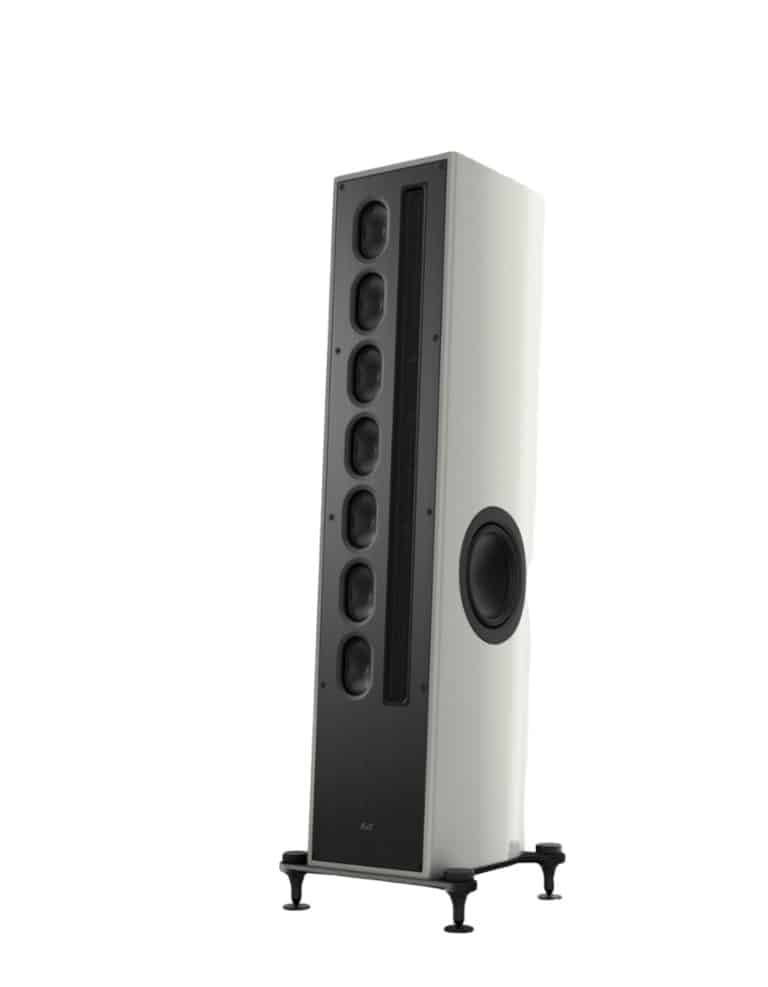 T+A Three-way Floorstanding Tower Speakers Linesource 850 mm Magnetostatic Tweeter Cabinet Color High Gloss Silver/Black (Solitaire S530) (Pair)