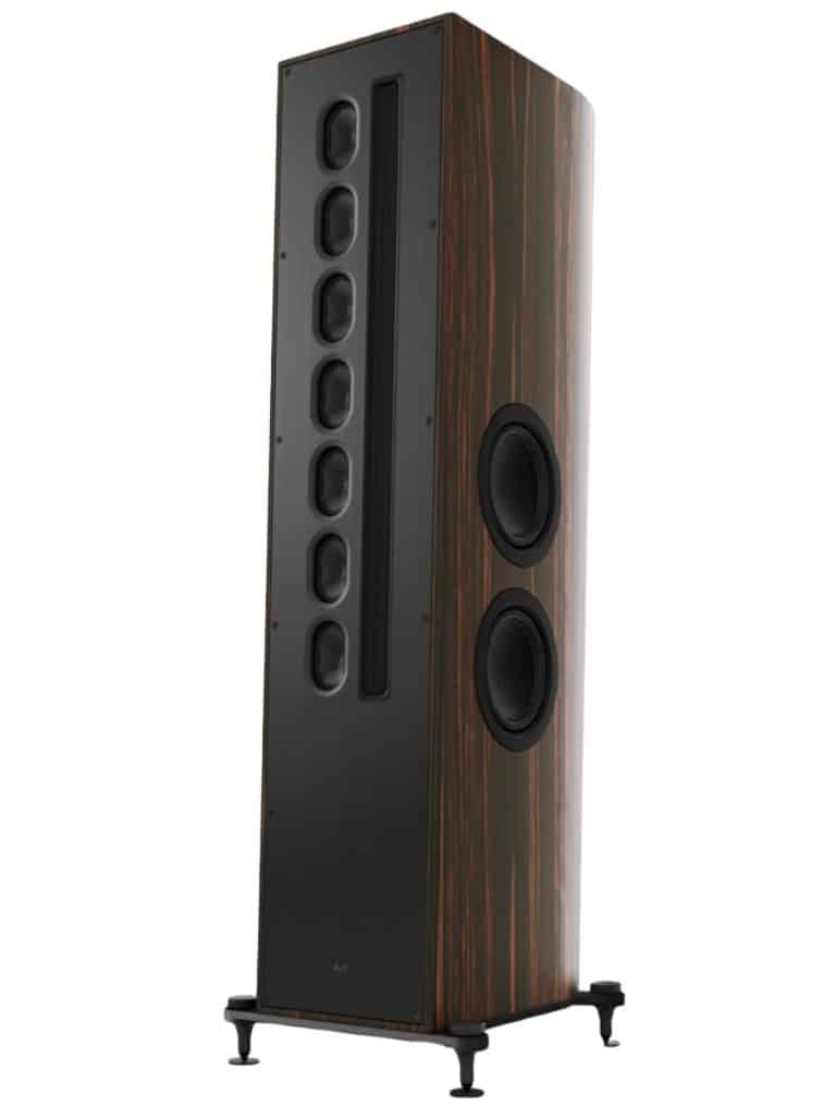 T+A Haut-Parleurs Colonnes / Tours Trois Voies Linesource 850 Mm Magnétostatique Tweeter Cabinet Couleur Macassar/Noir Brillant (Solitaire S540) (Paire)