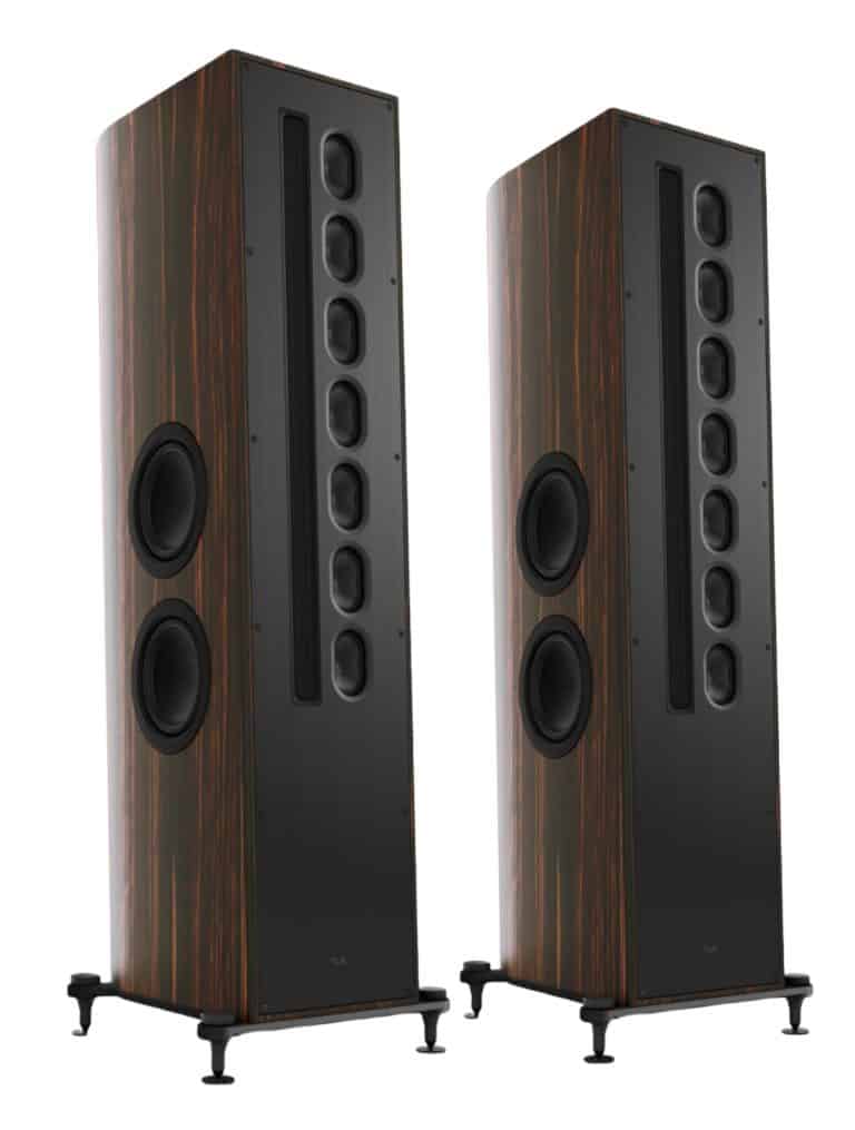 T+A Haut-Parleurs Colonnes / Tours Trois Voies Linesource 850 Mm Magnétostatique Tweeter Cabinet Couleur Macassar/Noir Brillant (Solitaire S540) (Paire)