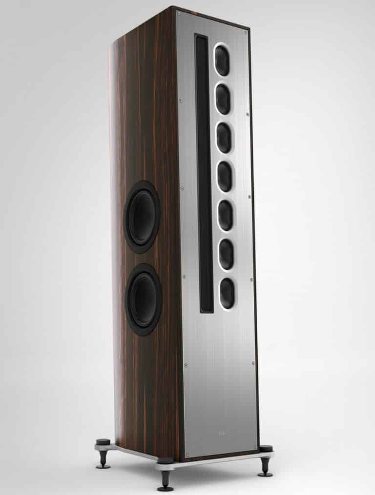 T+A Haut-Parleurs Colonnes / Tours Trois Voies Linesource 850 Mm Magnétostatique Tweeter Cabinet Couleur Macassar/Argent Brillant (Solitaire S540) (Paire)