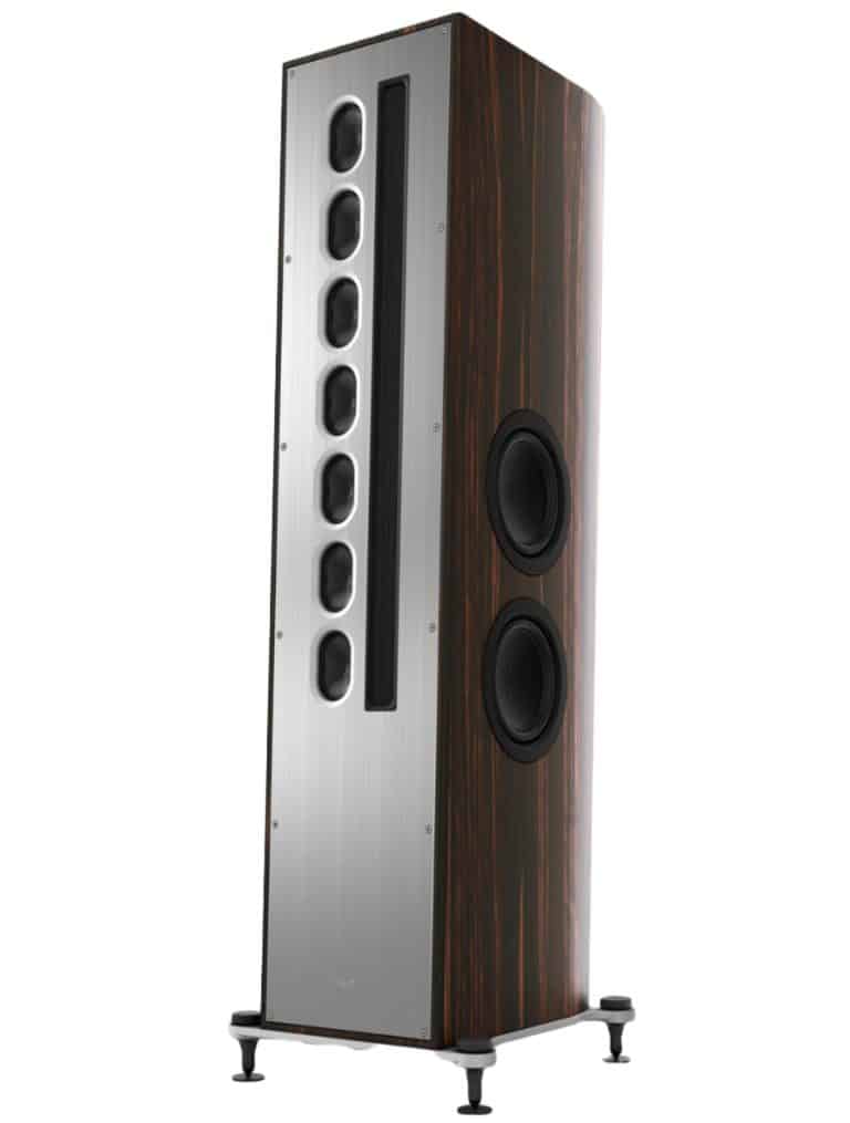 T+A Three-way Floorstanding Tower Speakers Linesource 850 mm Magnetostatic Tweeter Cabinet Color High Gloss Macassar/Silver (Solitaire S540)