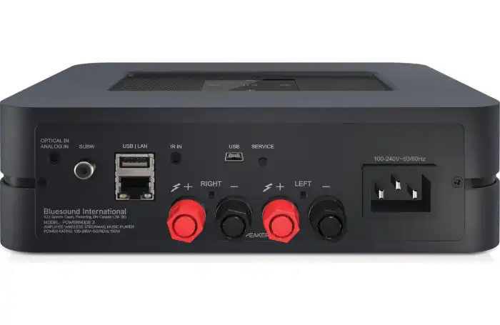 Bluesound Powernode Wireless Re-Invented Integrated Amplifier Black