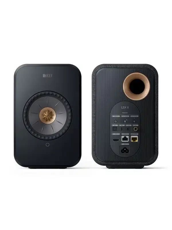 KEF Uni-Q® Compact Wireless HiFi Speaker System Color Carbon Black (LSXII)