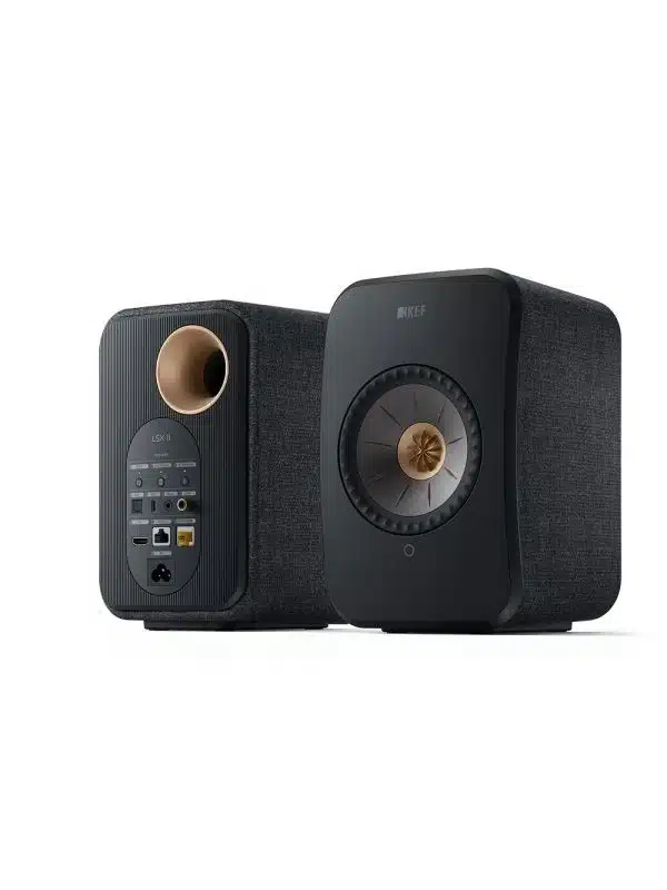 KEF Uni-Q® Compact Wireless HiFi Speaker System Color Carbon Black (LSXII)