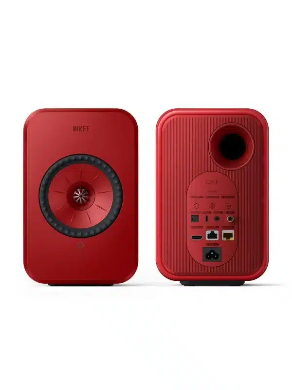 KEF Uni-Q® Système Compact D'enceintes Hifi Sans Fil Couleur Rouge Lave (LSXII)