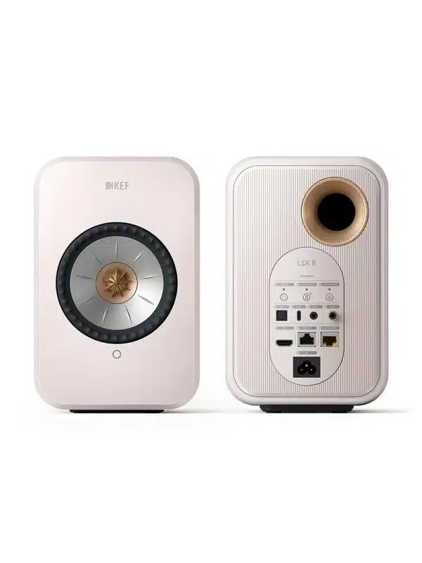 KEF Uni-Q® Compact Wireless HiFi Speaker System Color Mineral White (LSXII)