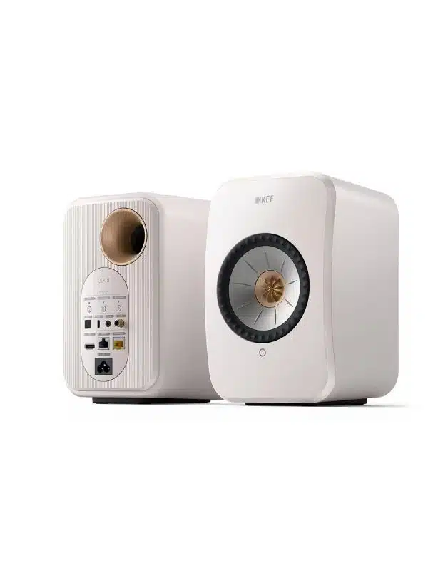 KEF Uni-Q® Compact Wireless HiFi Speaker System Color Mineral White (LSXII)