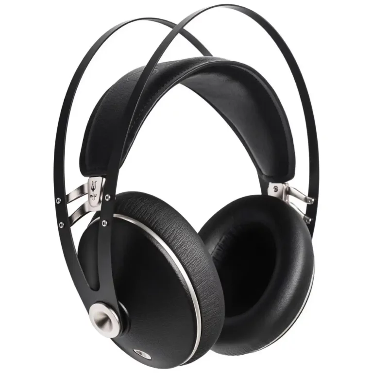 MEZE Casque Filaire Supra-Auriculaire Texturés en Cuir ABS Couleur Noir / Finition Argentée (99NEO)