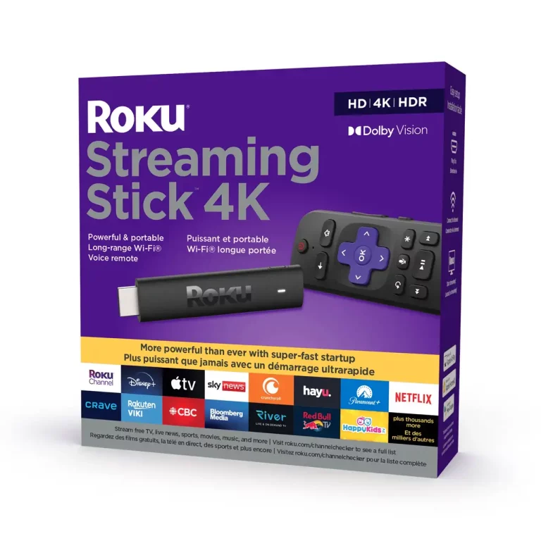 Roku Clé de Diffusion 4K HD HDR Lecteurs Multimédias avec Télécommande (3820CA)