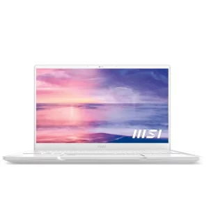 MSi Ordinateur Portable Prestige 14 11e Gén Processeur Intel® Core™ I7-1195G7 Couleur Blanche