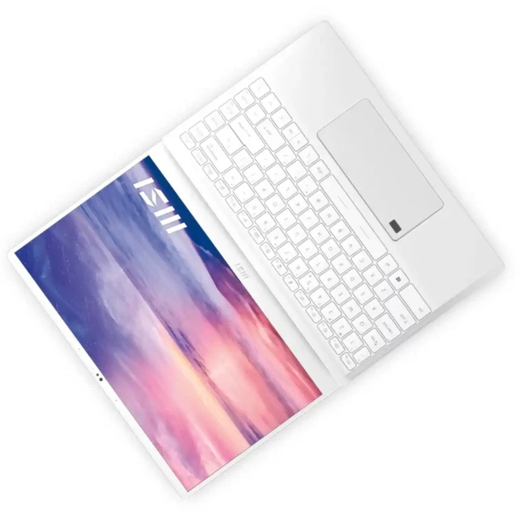 MSi Ordinateur Portable Prestige 14 11e Gén Processeur Intel® Core™ I7-1195G7 Couleur Blanche