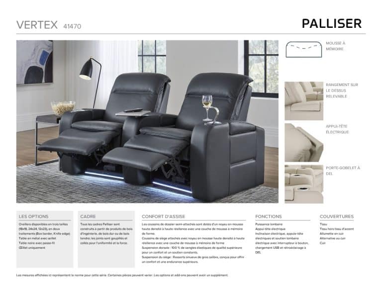 Palliser Vertex bancs de cinéma (41470)