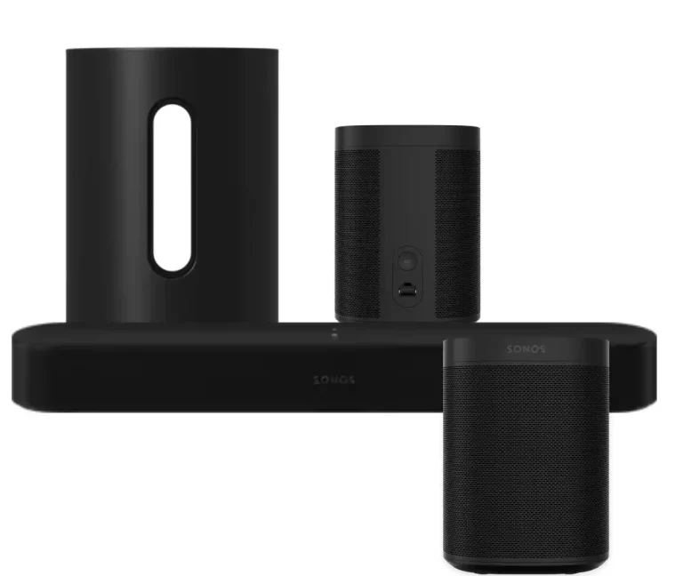 Package Sonos Beam Gen 2 + Sonos Sub Mini + 2 Sonos One SL (PKBEAMSUBMINIONESLBK)