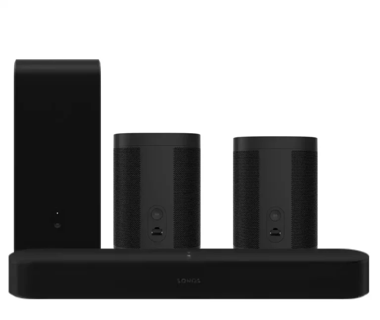 Package Sonos Beam Gen 2 + Sonos Sub Gen 3 + 2 Sonos One SL (PKBEAMSUBONESLBK)