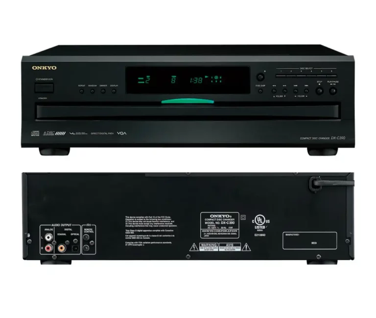 Onkyo DXC390 6 Disc Carousel CD Changer Black (DX-C390)