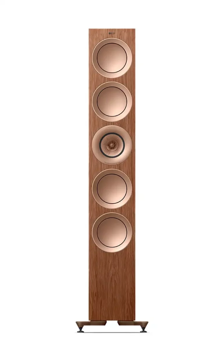 Kef R11 Meta Floor Standing Speakers Gloss American Walnut Pair (R11 Meta American Walnut)