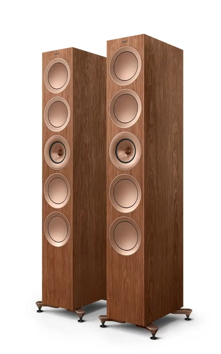 Kef R11 Meta Floor Standing Speakers Gloss American Walnut Pair (R11 Meta American Walnut)