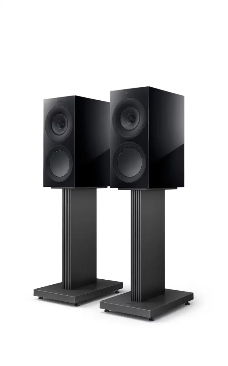 Kef R3 Meta Enceintes d'étagère Noir Paire (R3 Meta Noir Brillant)