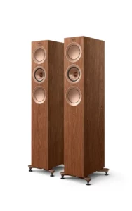 Kef R5 Meta Floor Standing Speakers Gloss American Walnut Pair (R5 Meta American Walnut)