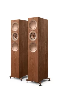 Kef R7 Meta Floor Standing Speakers Gloss American Walnut Pair (R7 Meta American Walnut)