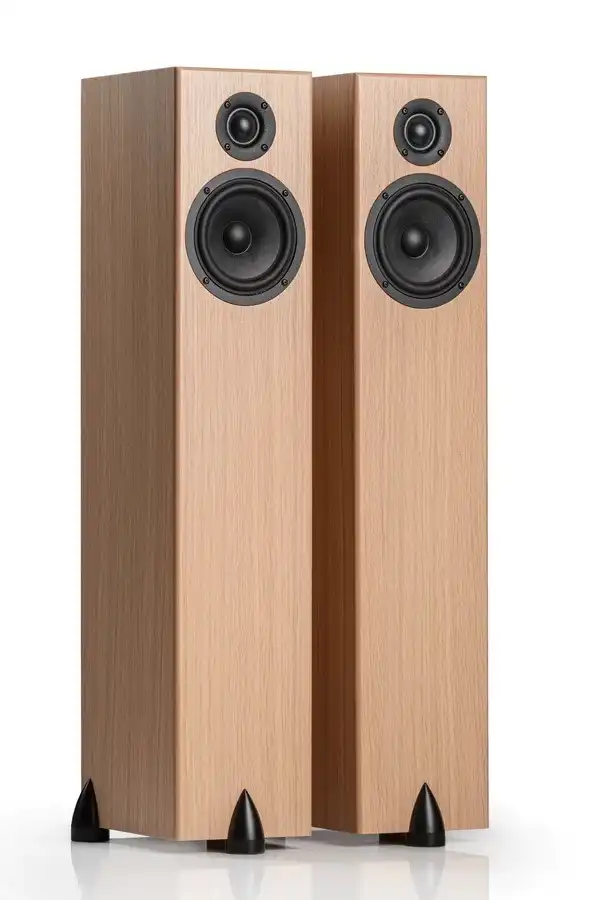 Totem Bison Tower White Oak Speakers (Pair)