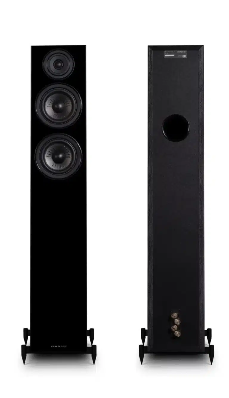 Wharfedale Diamond 12.4 d'Enceintes Colonnes en Frêne Noir Paire