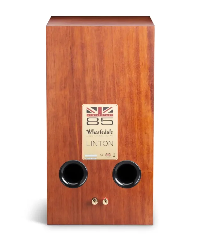 Wharfedale Linton Heritage Enceintes en Acajou Rouge avec Supports