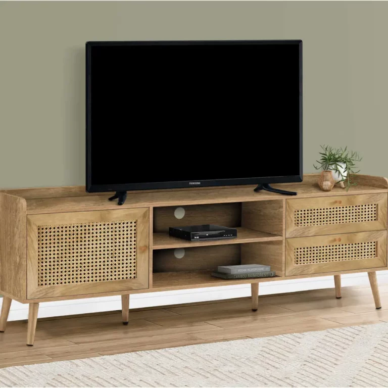 MONARCH Meuble TV en Noyer avec Rangement 72 Po