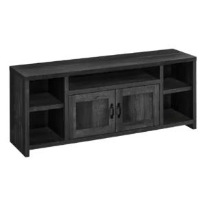 Reclaimed Wood Black TV Stand 60″