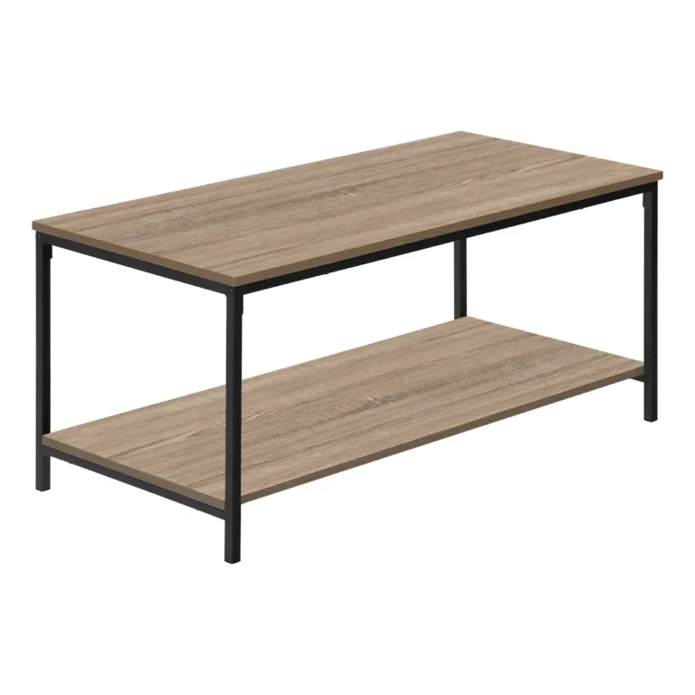 MONARCH Table Basse en Bois avec Cadre en Métal Noir 40 Po