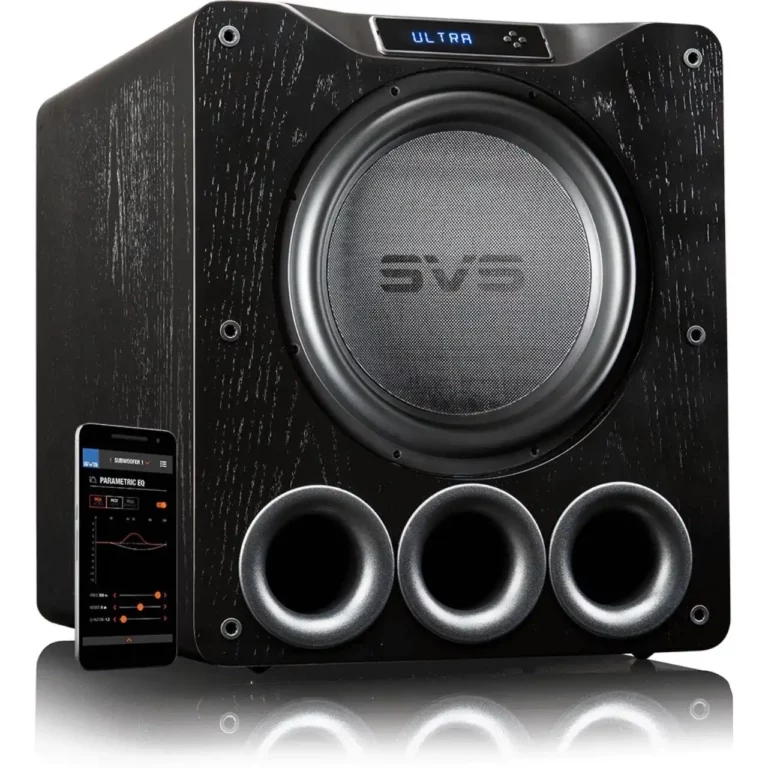 SVS PB16 Ultra Caisson de graves à Évent 16 po Haut-parleur 1500 Watts RMS Frêne Noir(PB16-Ultra)