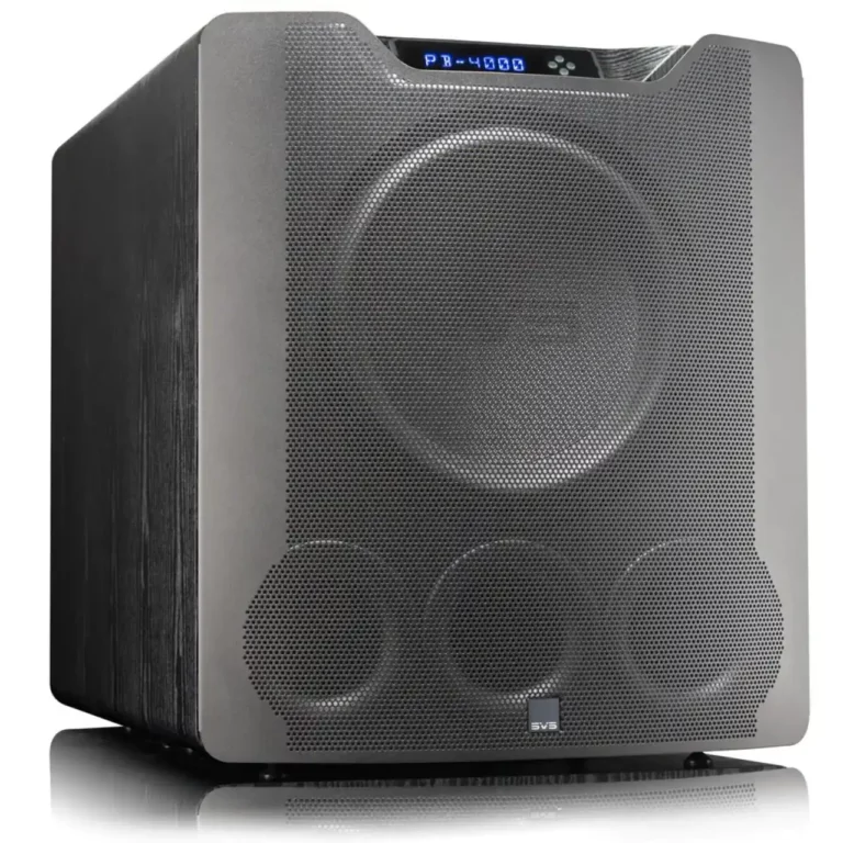 SVS PB-4000 Caisson de graves à Évent 13,5 po Haut-parleur 1200 Watts RMS Frêne Noir (PB-4000)