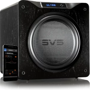 SVS SB16 Ultra Caisson de Basses Scellé 16 po Haut-parleur 1500 Watts RMS Frêne Noir (SB16-Ultra)