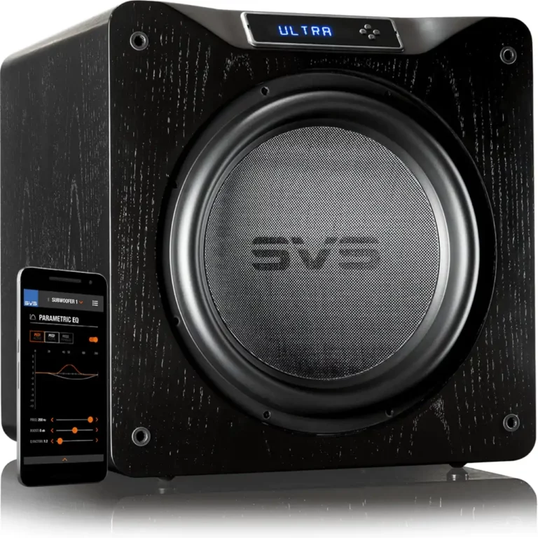 SVS SB16 Ultra Caisson de Basses Scellé 16 po Haut-parleur 1500 Watts RMS Frêne Noir (SB16-Ultra)