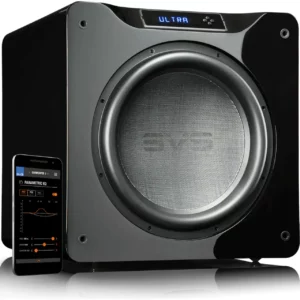 SVS SB16 Ultra Sealed Subwoofer 16″ Driver 1500 Watts RMS Piano Gloss Black (SB16-Ultra)