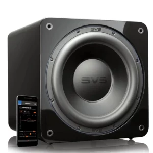 SVS SB-3000 Caisson de basses Scellé 13 po Haut-parleur 800 Watts RMS Piano Noir Brillant (SB-3000)