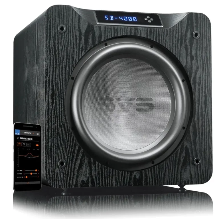 SVS SB-4000 Caisson de Basses Scellé 13,5 po Haut-parleur 1200 Watts RMS Piano Frêne noir (SB-4000)