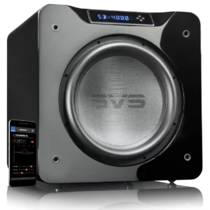 SVS SB-4000 Caisson de Basses Scellé 13,5 po Haut-parleur 1200 Watts RMS Piano Noir Brillant (SB-4000)