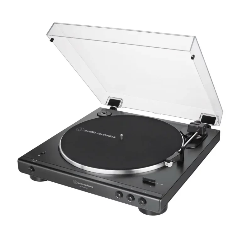 Audio Technica AT-LP60XBT-USB Platine Vinyle à Entraînement par Courroie Sans Fil Entièrement Automatique, Noir