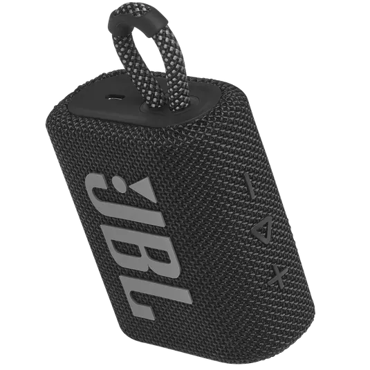 JBL Go3 Black Portable Waterproof Speaker