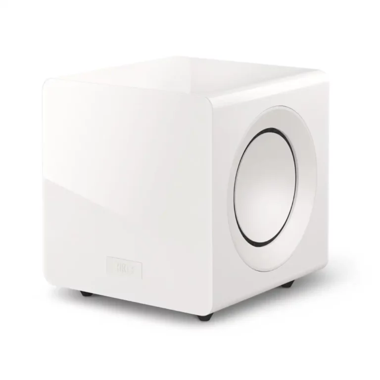 KEF KC92 Force Cancelling Powered Subwoofer –  Twin 9-Inch – White Gloss