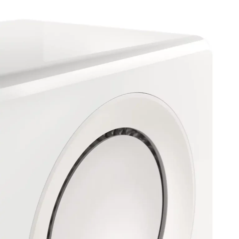 KEF KC92 Force Cancelling Powered Subwoofer –  Twin 9-Inch – White Gloss