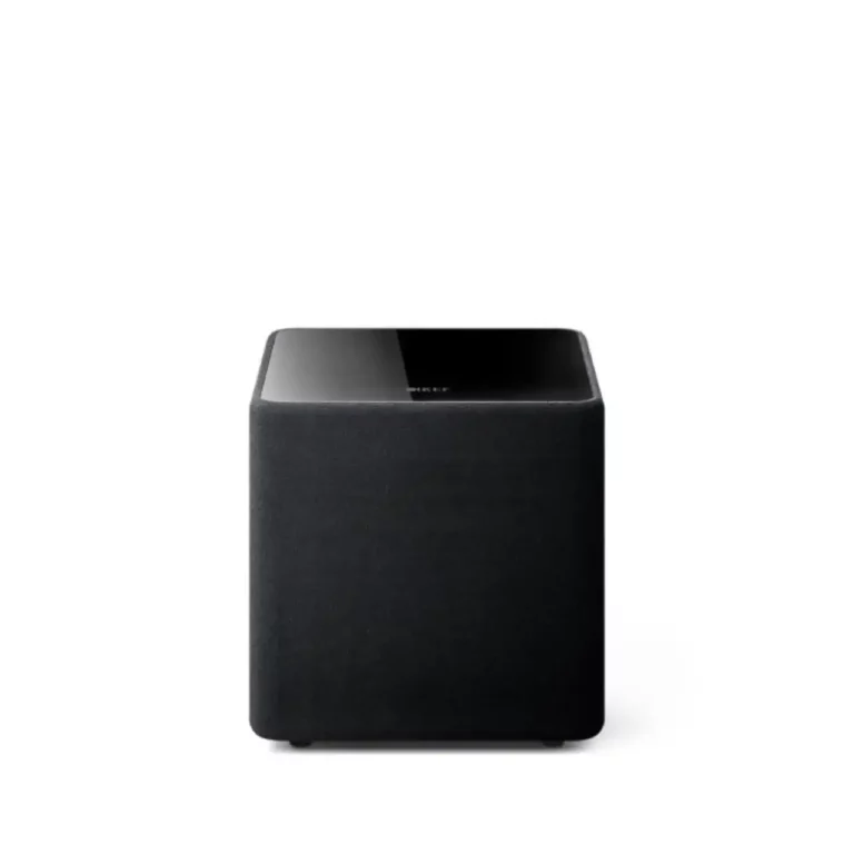 KEF Kube 8 MIE – Caisson de Basses Actif à l'Avant – Noir Brillant