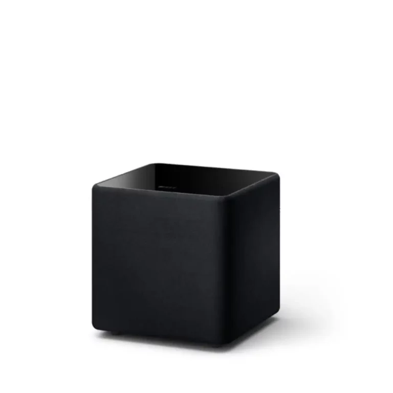 KEF Kube 8 MIE – Caisson de Basses Actif à l'Avant – Noir Brillant